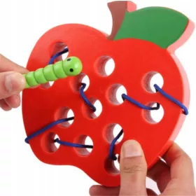 Interlace din lemn Vierme de mere MONTESSORI