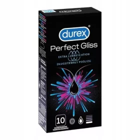  Prezervative Durex Perfect Gliss de lungă durată 10 buc