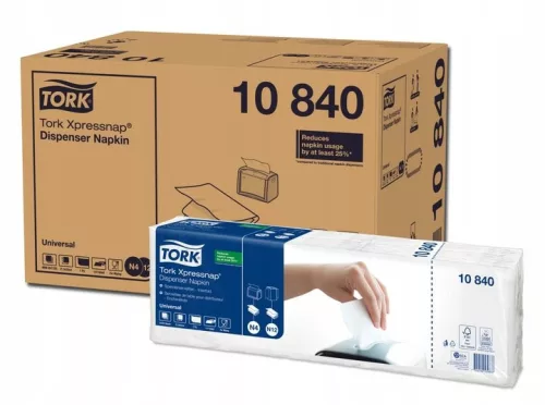 Șervețele albe Tork Xpressnap 10840 N4 pentru dozator, 9000 bucăți