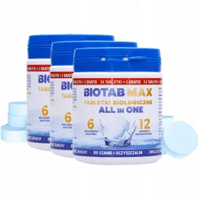    Tablete pentru fose septice, pregătire pentru stații de epurare, BioTab Max All in One, 3x