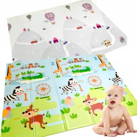    Covorașă cu spumă educațională, cu două fețe, XPE pliabil