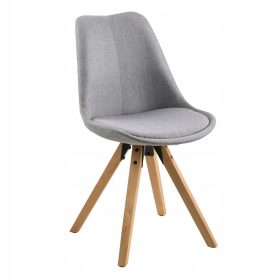  Scaun Actona, stofa, nuante de gri, 1 buc.