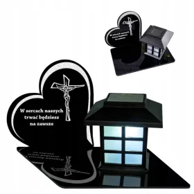   Lampion Solar Personalizabil pentru Mormânt cu Gravură Clară