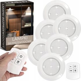 6x lampă LED wireless pentru baterie + TELECOMANDA