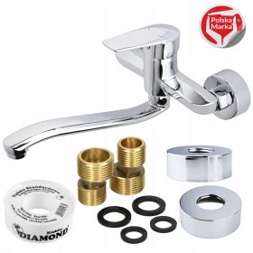  Baterie de perete pentru lavoar Sotbe GAULA, crom