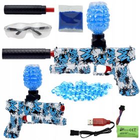    PISTĂ AUTOMATĂ GEL BILE PUCȘĂ GLOCK DESERT + Carte de autocolante, benzi desenate Shop_lolki