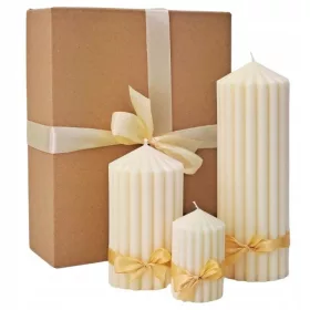 Set de 3 lumânări decorative din ceară de soia Noble