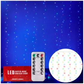  LĂMPI CORTINA LED FIRME 3x3m 300LED multicolor