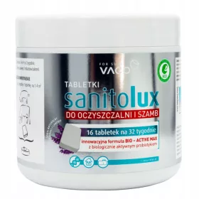   Pregatire pentru fose septice si statii de epurare, tablete VACO Sanitolux, 16 buc.
