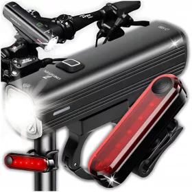    KINGSEVEN L3-1000 lumina fata bicicletei 1000 lm + lumina bicicletei ZeeTech Lumina bicicletei spate 056 baterie 50 lm