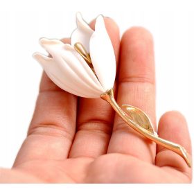  BROȘĂ FLORĂ ALBĂ