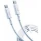  3mk USB tip C - cablu USB tip C 1 m alb