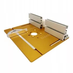    Mașină de frezat cu masă din aluminiu, placă de router, culoare aurie