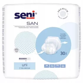  Scutece anatomice Seni San Uni 32x62,5cm 30 buc.