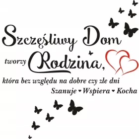  Inscripție pe autocolant Happy Home 284