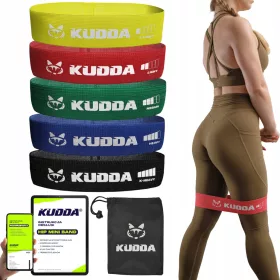  Set de 5 mini benzi din material pentru exerciții HIP BAND