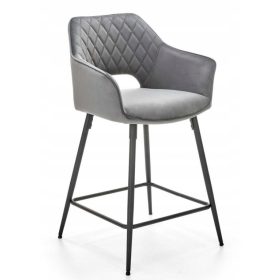  Taburet Halmar, nuante de gri, 96 cm, stofa