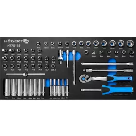  Set de scule cu clichet Hoegert Technik HT7G148
