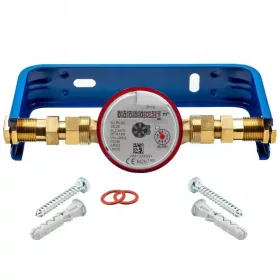 Contor de apă caldă Maddalena DN15 cu suport, Q3 2,5 m³/h