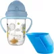 Doidy Cup cana gri pentru invatat sa bei cu manere 200 ml + Canpol cana anti-varsare 270 ml ANIMALE EXOTICE 6m+