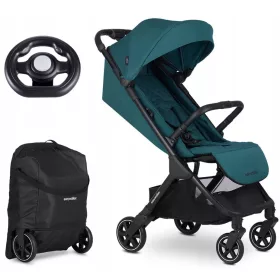    Carucior EASYWALKER Jackey Teal Green + Ghidon pentru carucior Easywalker negru