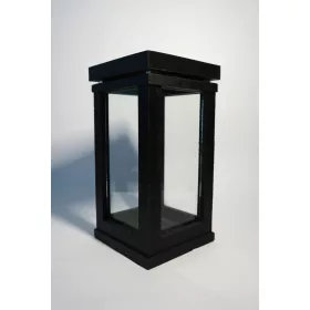   Lampion Funerar Clasic Negru din Rășină Rezistent la Intemperii