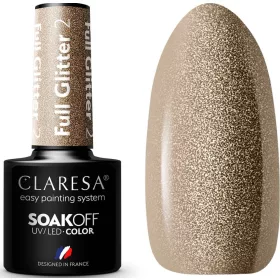    Lac hibrid Lac colorat Claresa Nuante de galben si auriu Full Glitter 2