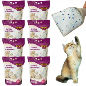  STRONG PETS Litier pentru pisici din silicon 8x3,8l