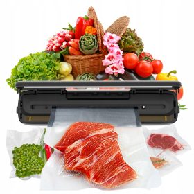    SIGLATOR VID PENTRU MAȘINA DE AMBALAT ALIMENTE CU PUTERE 90W + SET SACI XXL + SACI SIGLAȚARE VID 10 BUC.