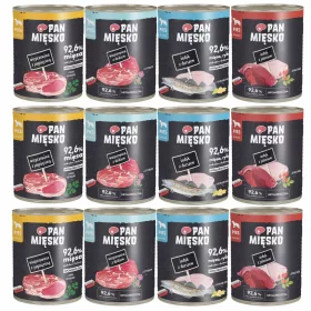  PAN MEAT Hrană umedă pentru câini MIX Smaków 4 x 800g