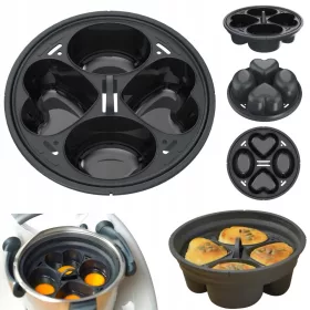    mașină de gătit ouă thermoCOOKING SteamStars(R) OUĂ pentru VORWERK Thermomix TM6 și TM5 negru