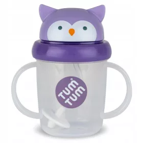  Tum Tum Owl Olivia Sticlă de apă cu paie - Seria 3.