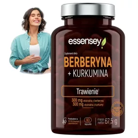   Essensey Berberina + Curcumina, 90 capsule - Supliment alimentar pentru glicemie și digestie