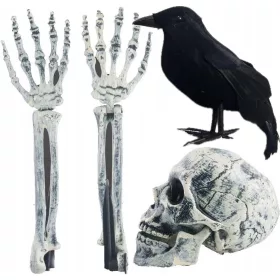    CRANIU ARTIFICIAL CU MÂINILE ÎNCĂRATE DIN Pământ HALLOWEEN