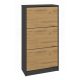  Dulap de pantofi TopEshop cu scaun 60 x 116 x 28 cm antracit, stejar artizanal