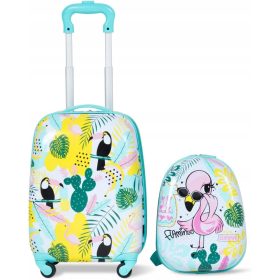  Set valiza pentru copii din 2 piese cu rucsac