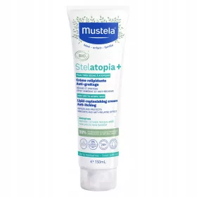   Crema Hidratantă Mustela Stelatopia+ pentru Piele Uscată și Atopică, 150 ml - Vegană și Ecologică