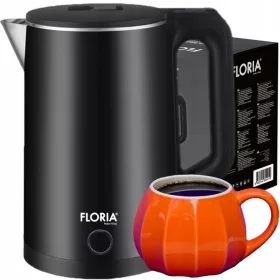    Fierbător electric Floria DOUBLE WALL KETLE 1500 W 2 l negru