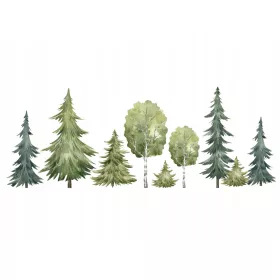    Autocolante de perete FOREST, autocolante pentru brad, brazi de Craciun S