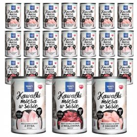  HRANĂ UMEDĂ WAFI PENTRU PISICĂ, BUCĂȚI ÎN SOS 24x400G