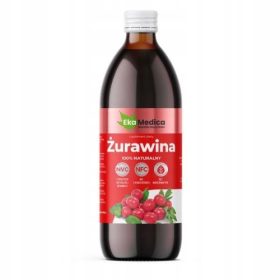    EkaMedica Cranberry Juice NFC fara zahar si fara conservanti 500ml