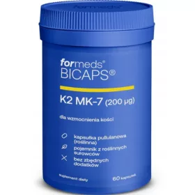   ForMeds BICPAS - Vitamina K2 MK-7 200 mcg pentru Oase, 60 capsule Vegane