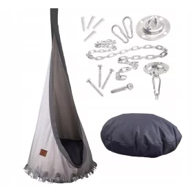    Scaun suspendat GREY COCOON SET PERNE LEAGAN CUUB DE BARZA XXL