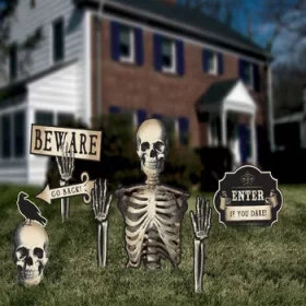  Decor de grădină de Halloween Oasele de craniu schelet
