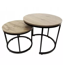    Masuta de cafea Kontrast SK102 rotunda 53 x 53 x 45cm stejar sonoma