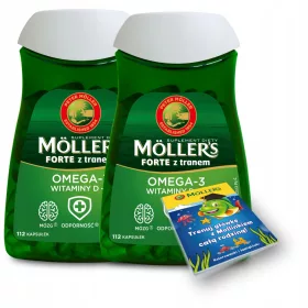   Suplimente Möller's Forte cu Ulei de Pește și Vitamine - 112 Capsule + Carte de Colorat Gratuită