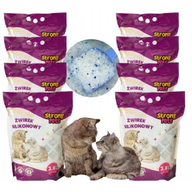  Așternut din SILICON 8x3,8l FĂRĂ PRAF Strong Pets Cat