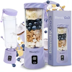    BlendyGo blender cu pahare Mixer pentru smoothie mini blender cu pahare 3 250 W Lavanda