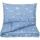  Set lenjerie de pat Babymam 100 x 135 cm nuante de albastru