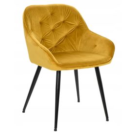 Scaun ExitoDesign, catifea, nuante de galben, 1 buc.